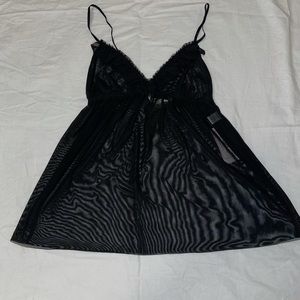 Black mesh babydoll
